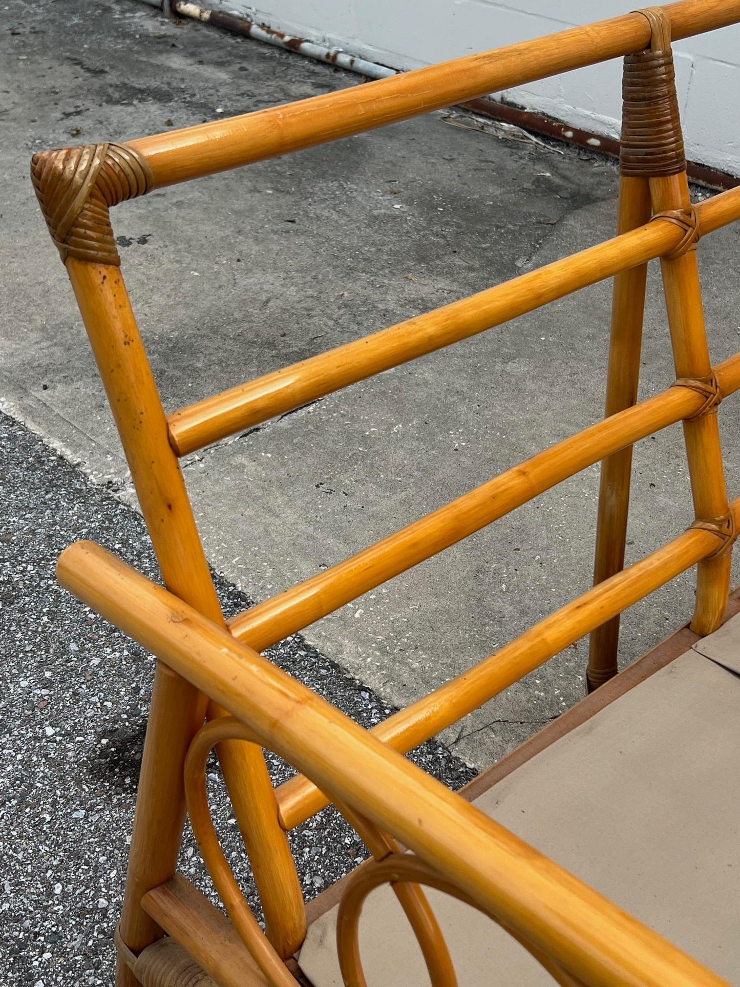 Frisman Vintage A Pair Of Three Seat Rattan Sofas