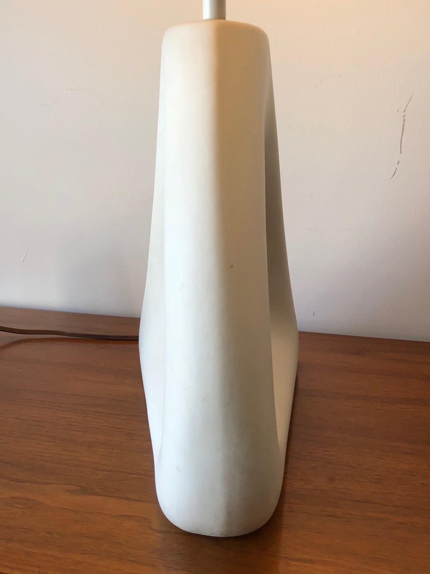 Frisman Vintage Unusual Ceramic Biomorphic Lamp With Original Shade