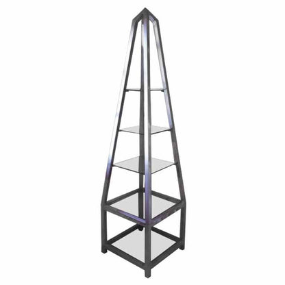 frisman vintage Obelisk Etagere In Polished Aluminum