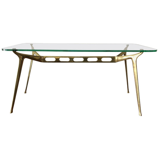 Frisman Vintage Cesare Lacca Sculpted Brass Coffee Table