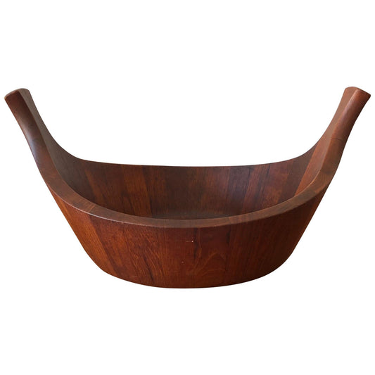 Frisman Vintage Early Staved Teak Bowl by Jens Quistgaard, Denmark