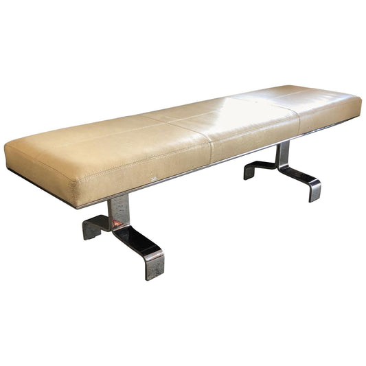 Frisman Vintage Heavy Stainless Steel Bench by Decca