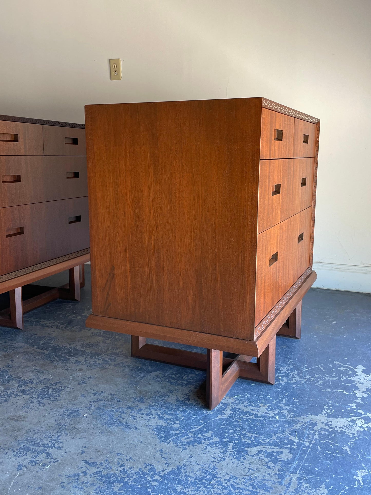 Frank Lloyd Wright for Henredon “Taliesin” Pair of Cabinets/ Chests