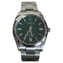 Rolex Oyster Perpetual Green Dial Steel 36mm Watch 126000 Full Set 2023 Unworn