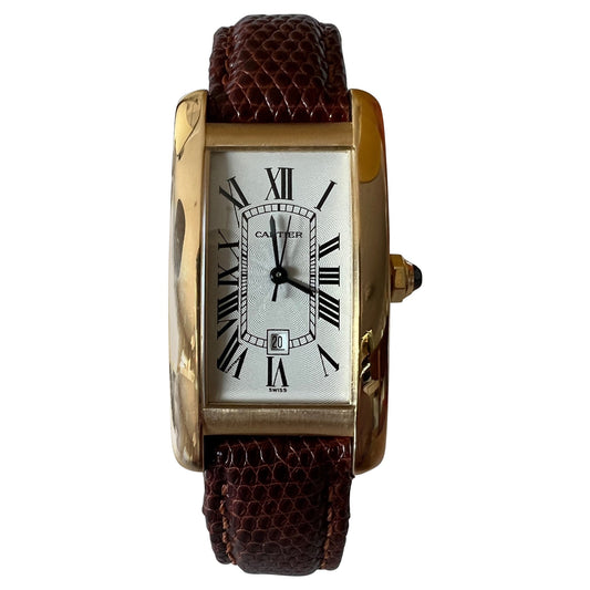 Frisman Vintage Cartier Tank Americaine Yellow Gold Automatic 1725