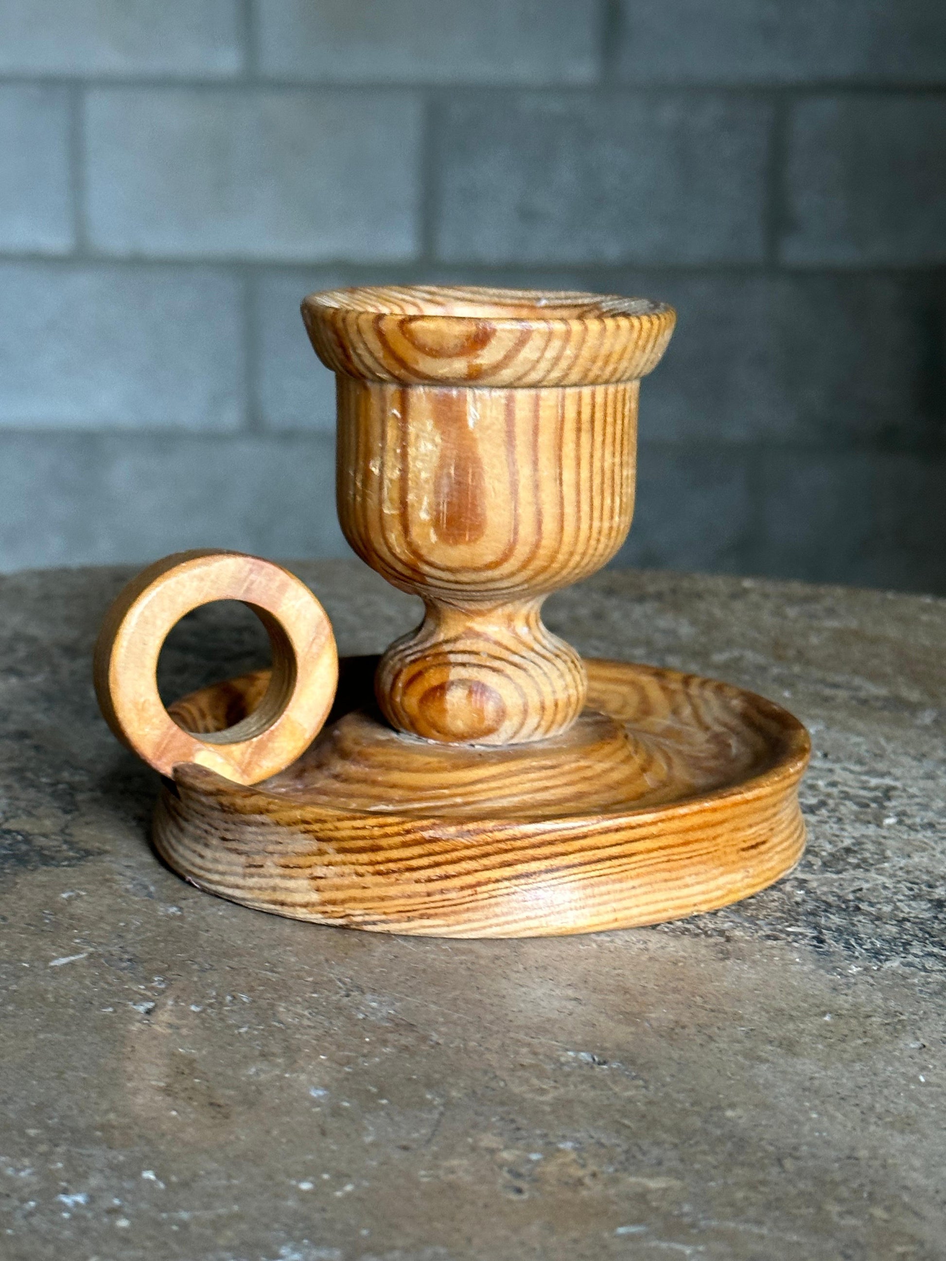 Frisman Vintage Swedish Modern Organic Pine Candleholder