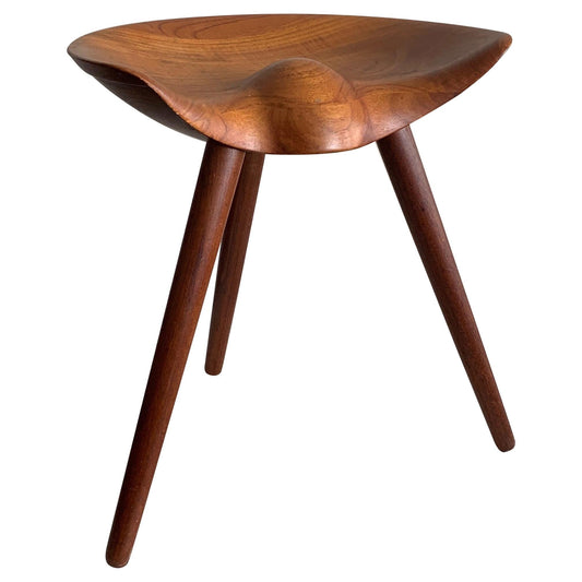 Frisman Vintage Mogens Lassen Teak Stool for K. Thomsen, Denmark