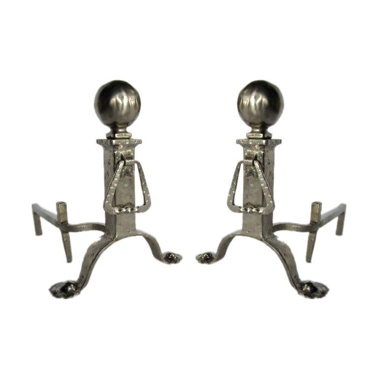 frisman vintage A Pair of Impressive Andirons