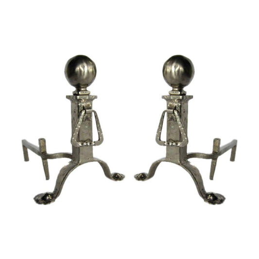 Frisman Vintage A Pair of Impressive Andirons