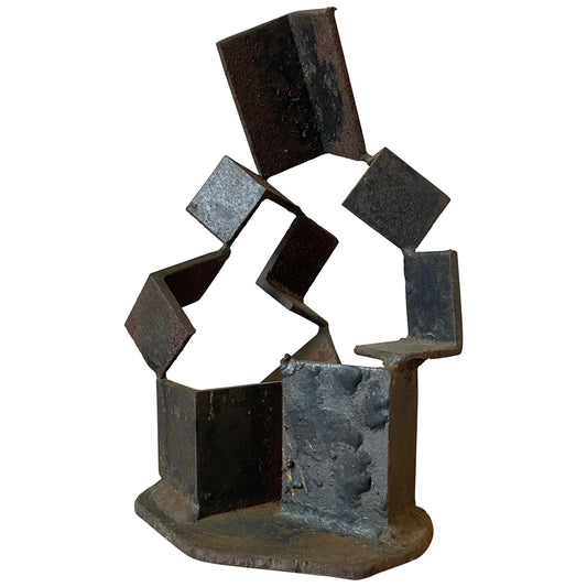 Frisman Vintage Patinated Steel Modernist Sculpture