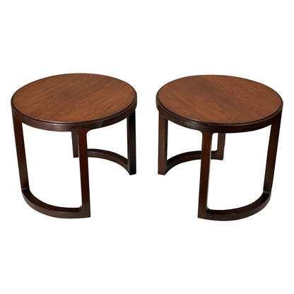 frisman vintage Pair of Unusual Side Tables by Dunbar