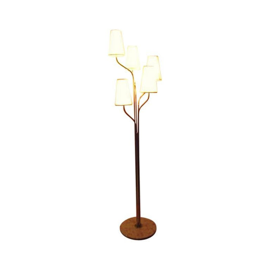 Frisman Vintage A Five Arm Tree Form Brass Floorlamp