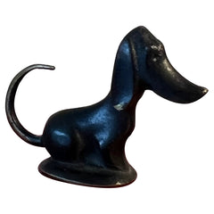 WHW Hagenauer Art Deco Bronze Dachshund Austria Miniature Figurine