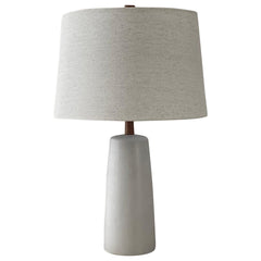 Jane and Gordon Martz Minimalist Table Lamp, Ceramic and Walnut