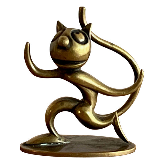 Frisman Vintage WHW Hagenauer Art Deco Bronze Felix The Cat Austria Miniature Figurine