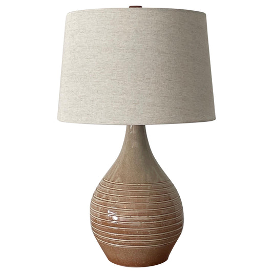 Frisman Vintage Large Martz Lamp by Jane and Gordon Martz, Rose/ Blush Ceramic