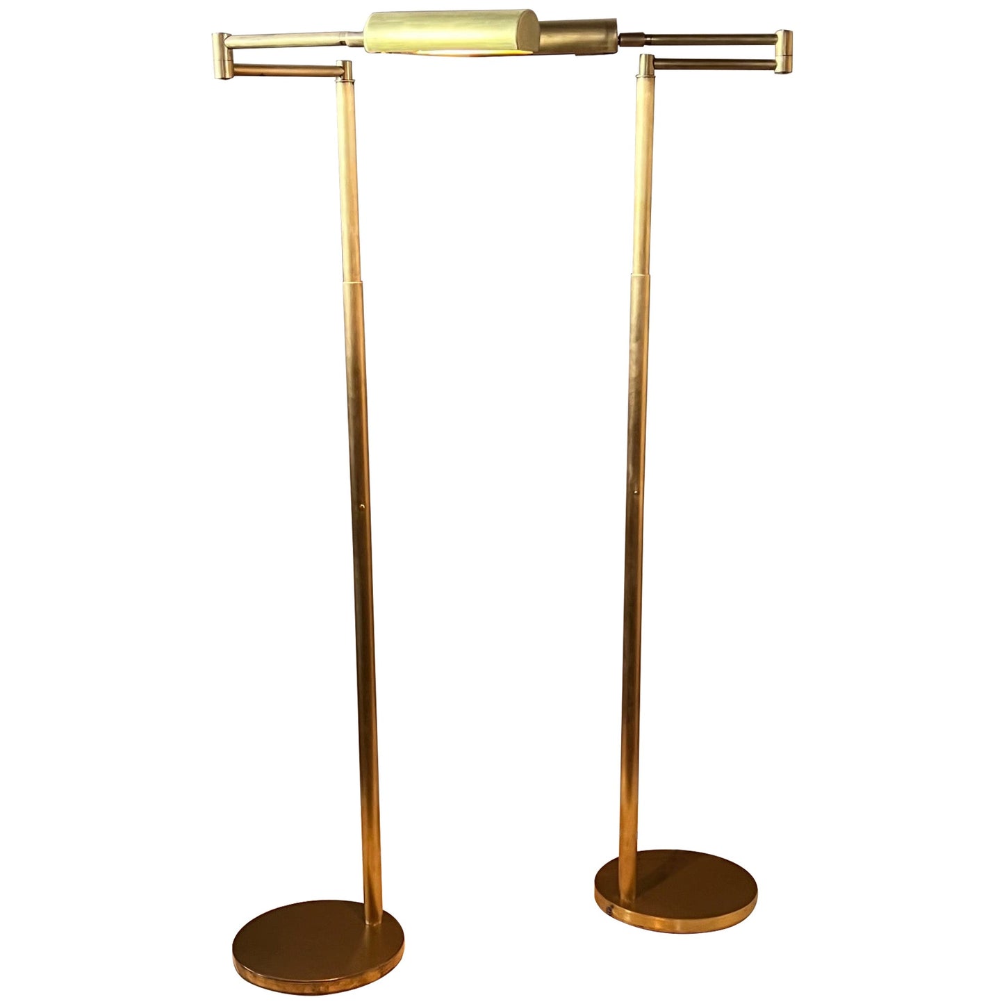 frisman vintage Articulated Brass Floor Lamps By Koch & Lowy