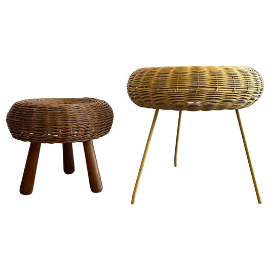 Frisman Vintage Two Vintage Wicker Stools