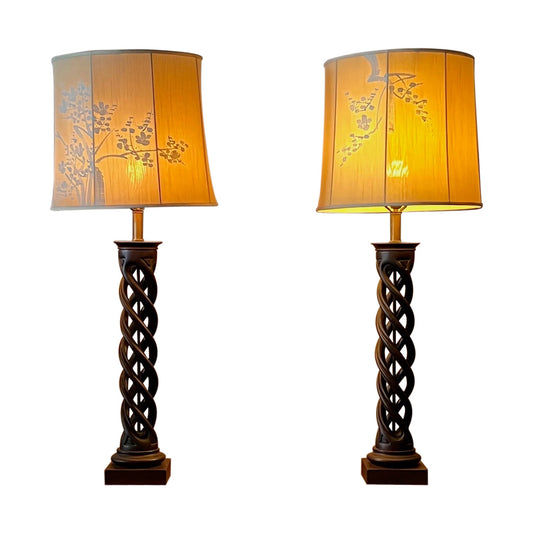 Frisman Vintage Pair of Frederick Cooper Helix Lamps