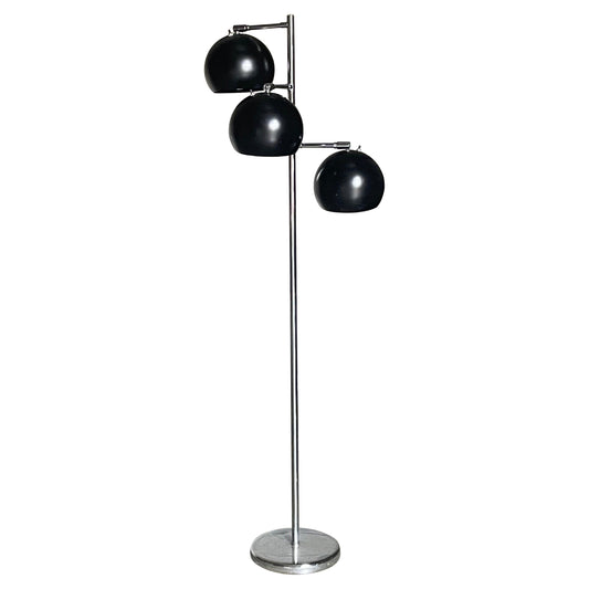 Frisman Vintage Koch and Lowy Three Arm, Triennale Style, Floor Lamp