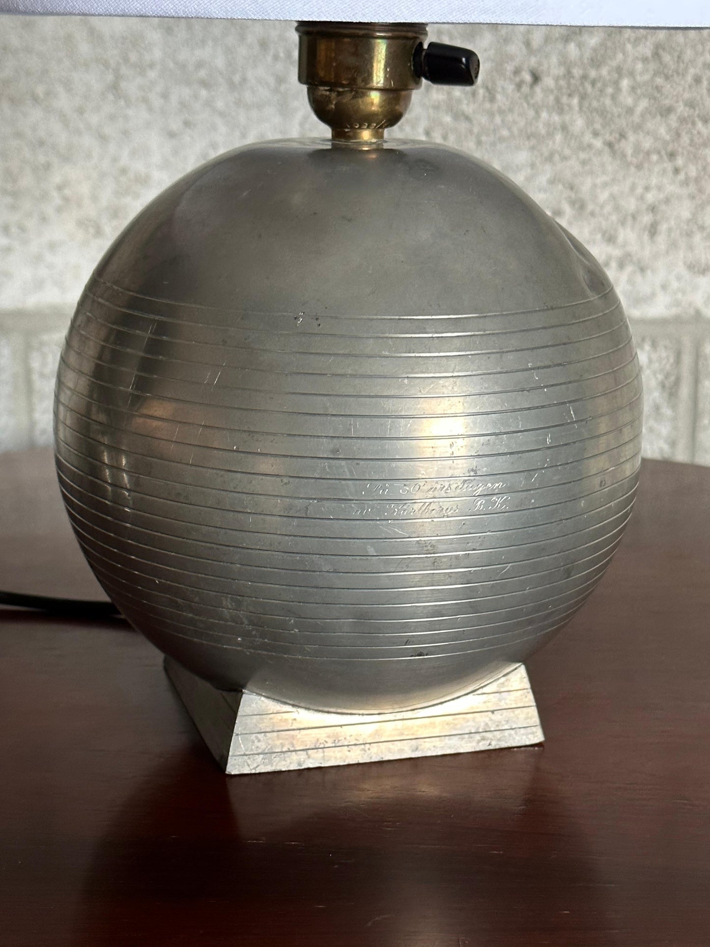 Frisman Vintage 1940s Gab Sweden Table Lamp, Art Deco