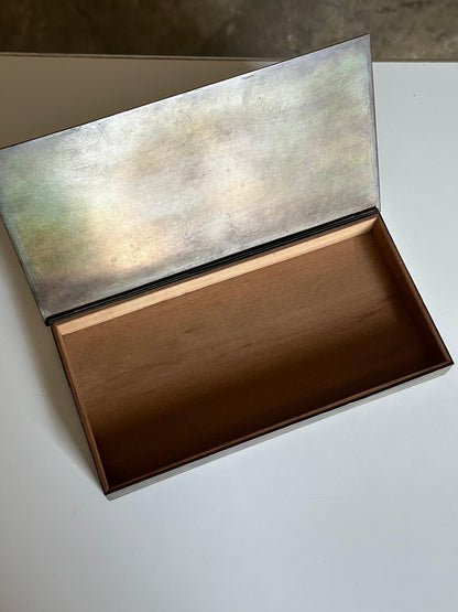 Gab Bronze Decorative Box With Wood Insert