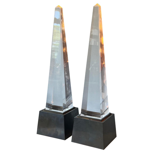 Frisman Vintage Pair of Chapman Obelisk Lamps, circa 1977