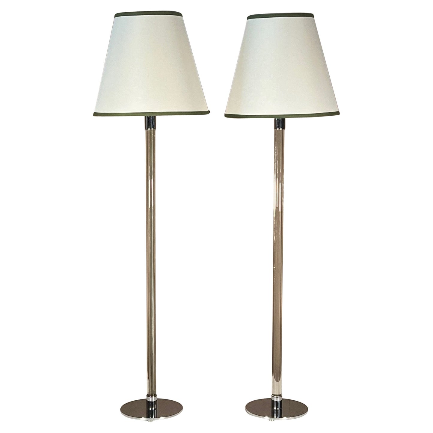 frisman vintage Pair of Vintage Glass Rod Lamps by Hansen Lighting NYC