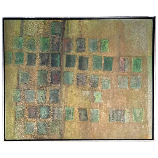 Frisman Vintage Warren Wolf Abstract Painting ca' 1972