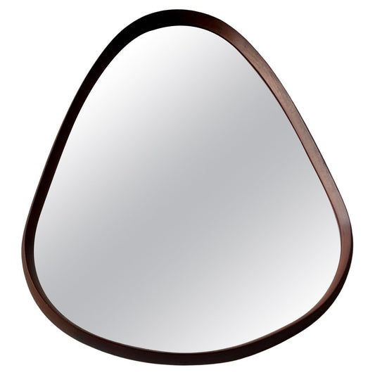 Frisman Vintage Danish Teardrop Mirror Vintage Mid-Century Modern Teak