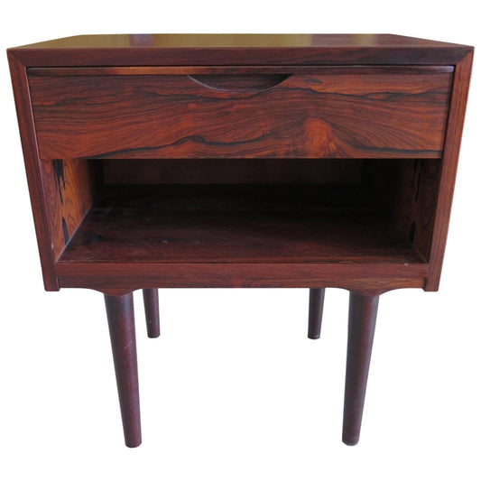 Frisman Vintage Arne Vodder Odense Sculpted Rosewood Danish Nightstand