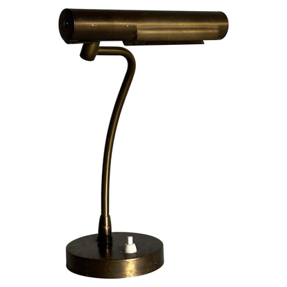 frisman vintage 1940s Swedish Modern Brass Desk or Banker/ Table Lamp by Asea