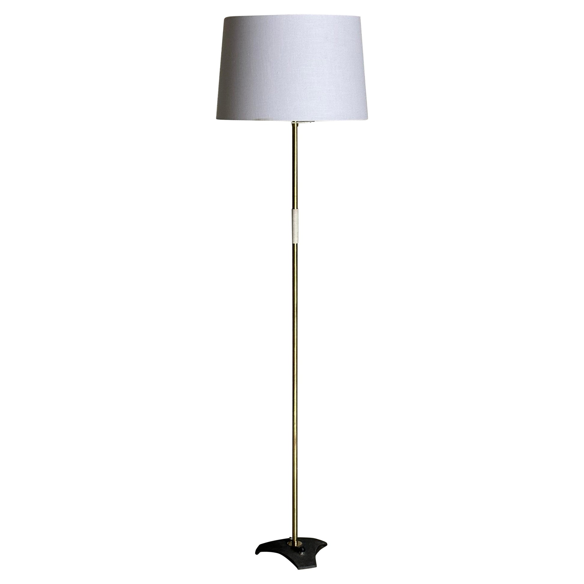 frisman vintage Minimalist Floor Lamp by Rupert Nikoll, Brass and Iron