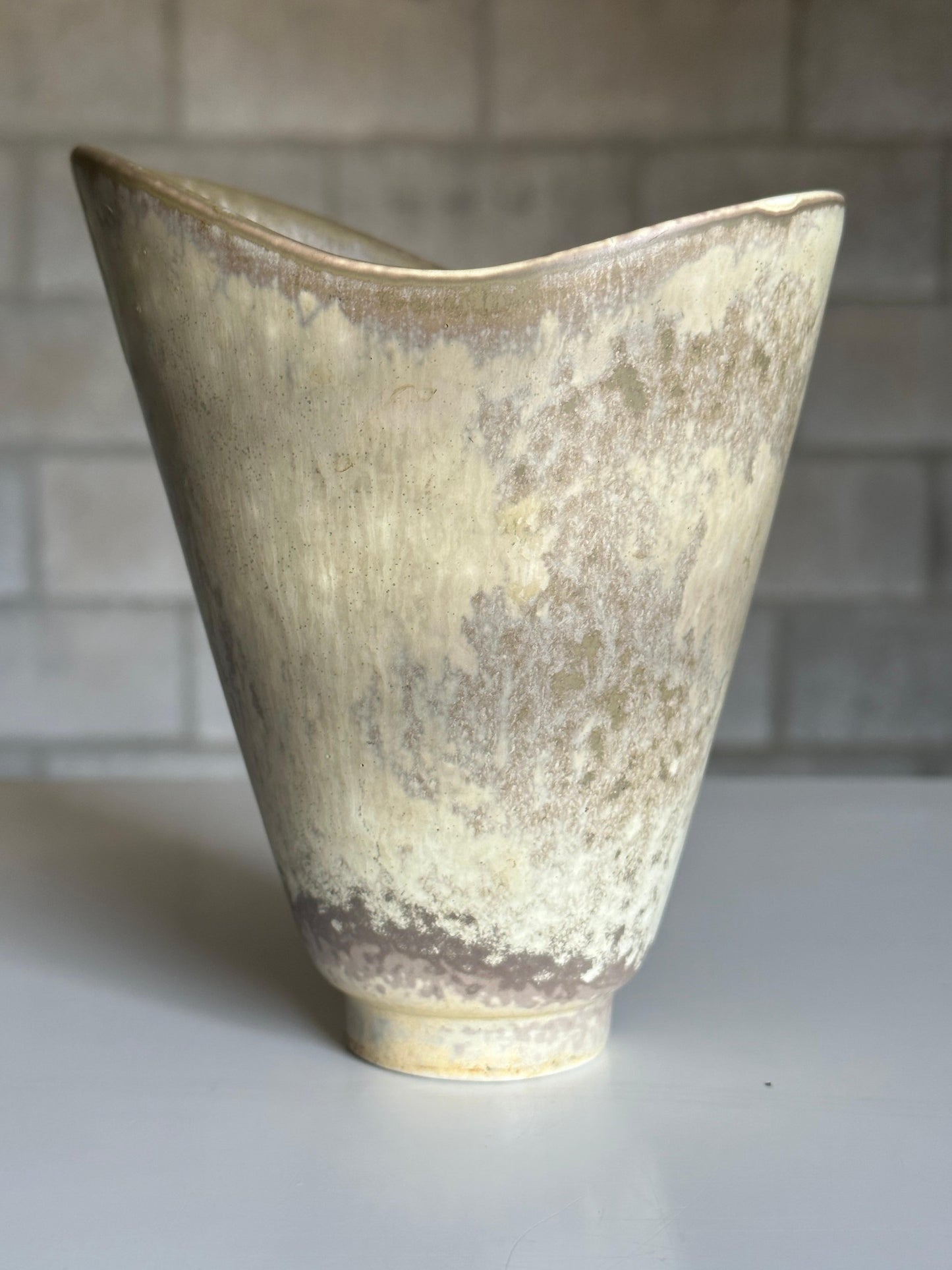 Large Organic Freeform Stoneware Vase by Carl-Harry Stålhane for Rörstrand