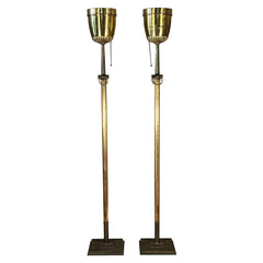 A Pair of Brass Torcheres Ca' 1950's