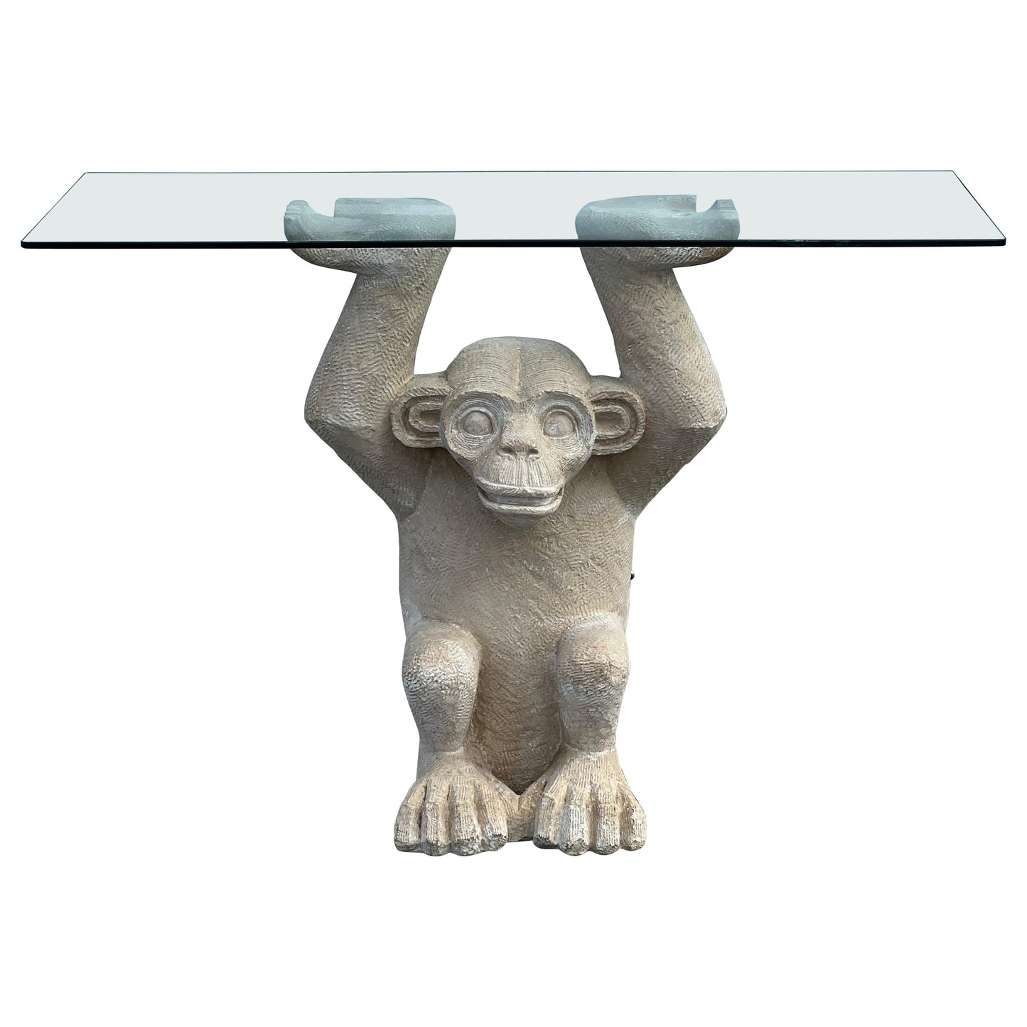 Cast Concrete Monkey Console Table Ca' 1970's