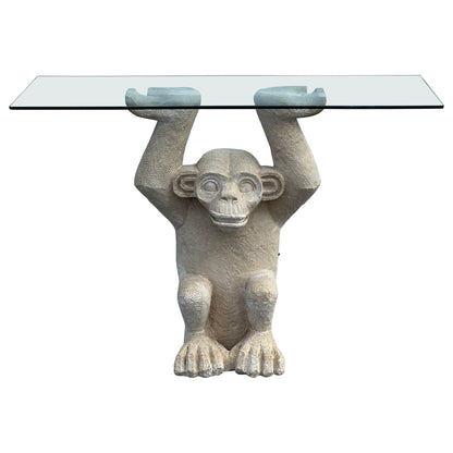 Cast Concrete Monkey Console Table Ca' 1970's