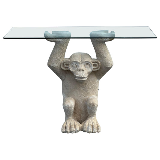 Cast Concrete Monkey Console Table Ca' 1970's