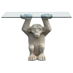 Cast Concrete Monkey Console Table Ca' 1970's