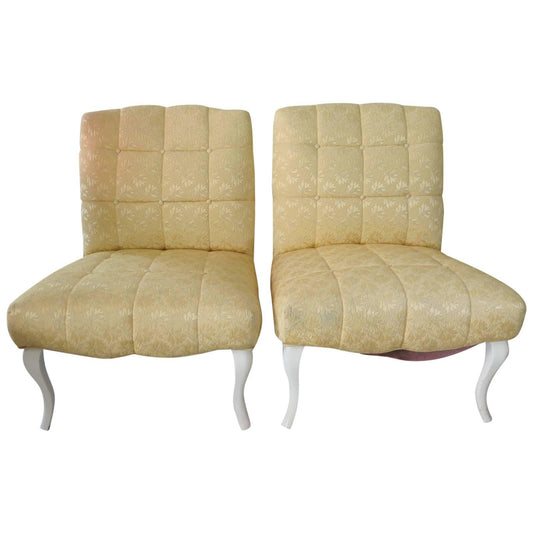 Frisman Vintage Pair of Classic Slipper Chairs by Kroehler