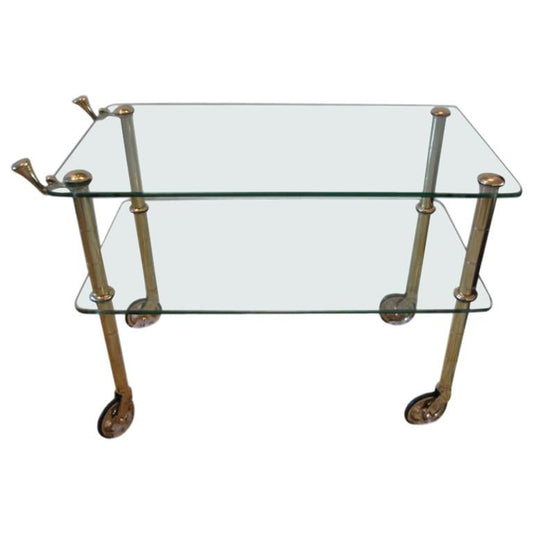 Frisman Vintage Brass Serving Cart by Osvaldo Borsani, circa 1938