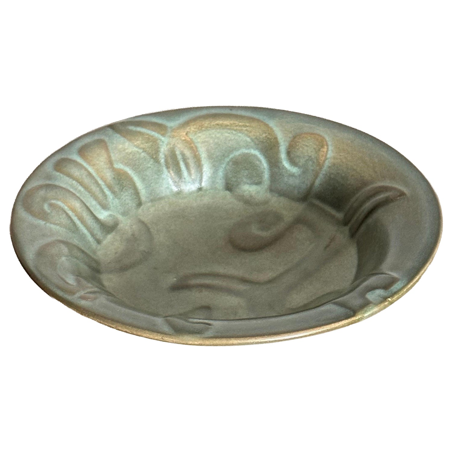 Frisman Vintage Allan Ebeling for Bo-Fajans Art Deco Low Bowl