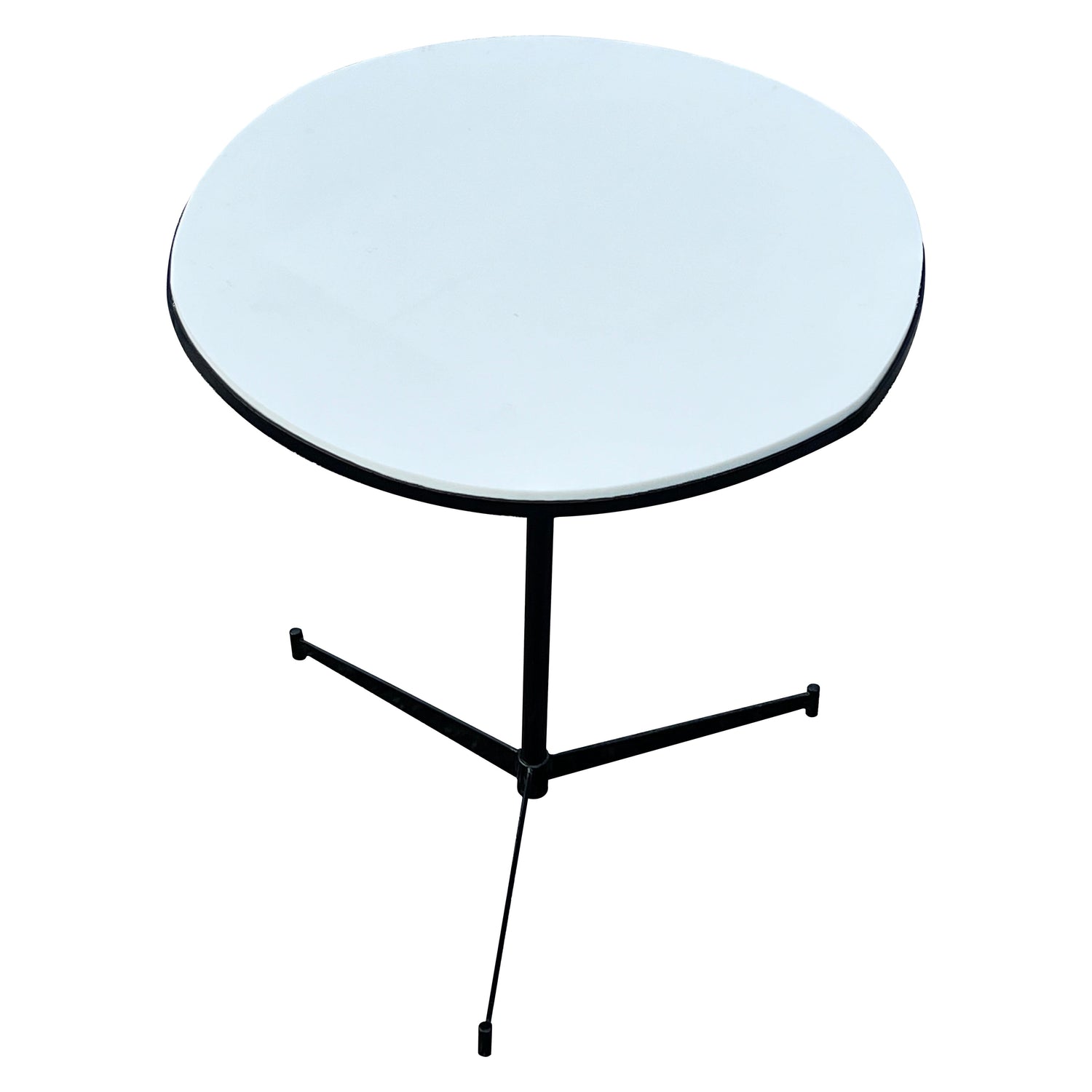 Frisman Vintage A Classic Paul McCobb Side Table Wrought Iron And Vitrolite ca' 1950's