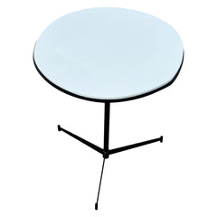 A Classic Paul McCobb Side Table Wrought Iron And Vitrolite ca' 1950's