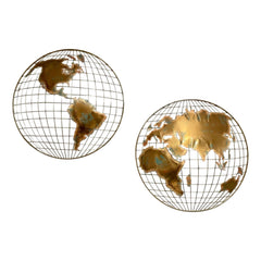 ART SALE 80s Brutalist Curtis Jere Iconic World Globe Metal Wall Art Sculpture
