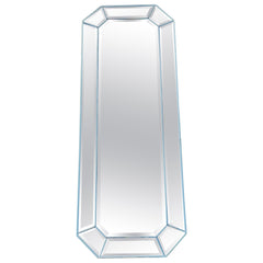 Unusual Narrow Octagon Mirror With Bevelled Edges ca' 1970's