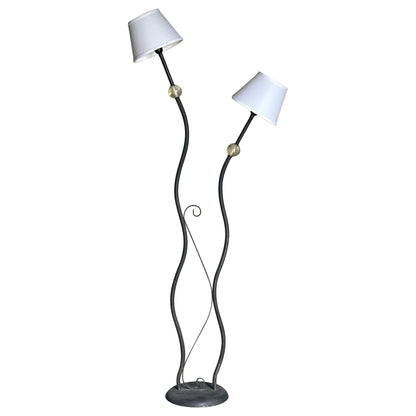Frisman Vintage 1980s American Modernist Designer Postmodern Metal and Acrylic Floor Lamp