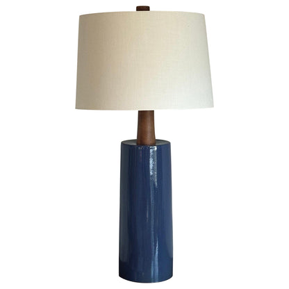 Frisman Vintage Jane and Gordon Martz Large Table Lamp for Marshall Srudios, ceramic and walnut