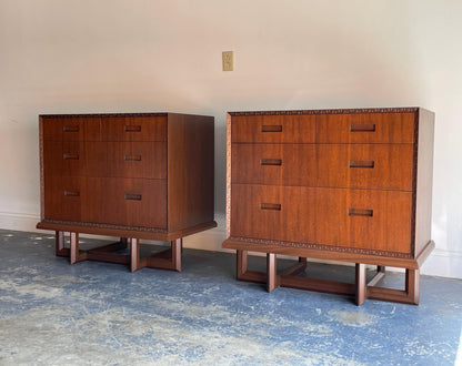 Frank Lloyd Wright for Henredon “Taliesin” Pair of Cabinets/ Chests