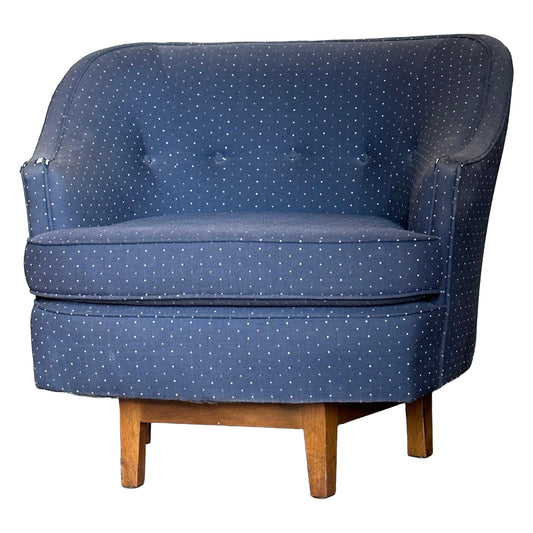 Frisman Vintage Edward Wormley for Dunbar Rare Swivel Chair, 1950s